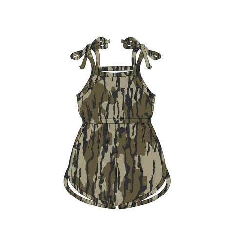 Preorder 03.10 SR2826 Hunting Camo Girl's Shorts Jumpsuit