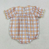 SR2982 Farm Animals Barn Smocked Baby Girls Bubble Romper