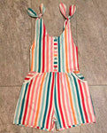 Preorder 04.07 SR3000 Colorful Stripe Shorts Girl's Jumpsuit