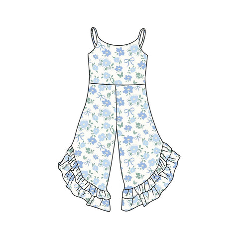 Preorder 04.14 Flower Blue Girl's Jumpsuit