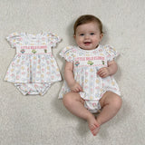SR3043 Smocked Little Wildflower Dress Baby Girls Romper