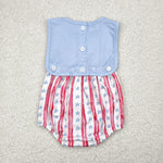 SR3049 American Honey USA Flag Star Baby Boys Romper