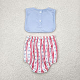 SR3049 American Honey USA Flag Star Baby Boys Romper
