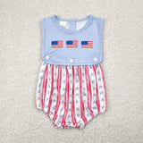 SR3049 American Honey USA Flag Star Baby Boys Romper