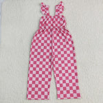 SR3050 Pink Plaid Girl's Jumpsuit