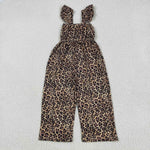 SR3054 Leopard Brown Girl's Jumpsuit