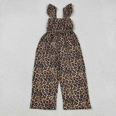 SR3054 Leopard Brown Girl's Jumpsuit