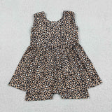 SR3070 Leopard Brown Girl's Shorts Jumpsuit