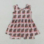 SR3072 Western Cowgirl Girl's Shorts Jumpsuit