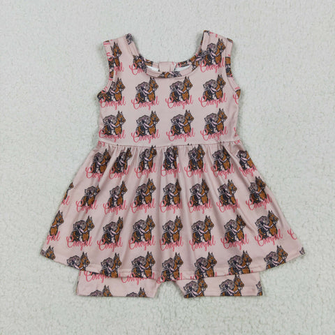 SR3072 Western Cowgirl Girl's Shorts Jumpsuit