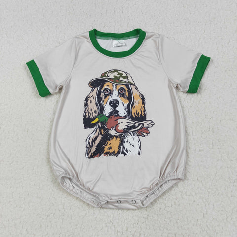 SR3091 Hunting Mallard Ducks Dog Baby Boys Romper