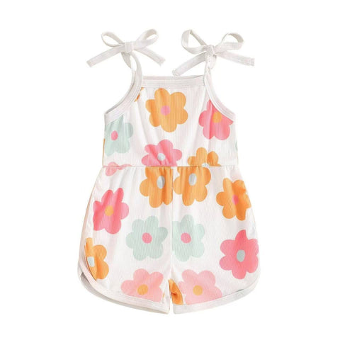 Preorder 05.22 SR3102 Colorful Flower Girl's Shorts Jumpsuit
