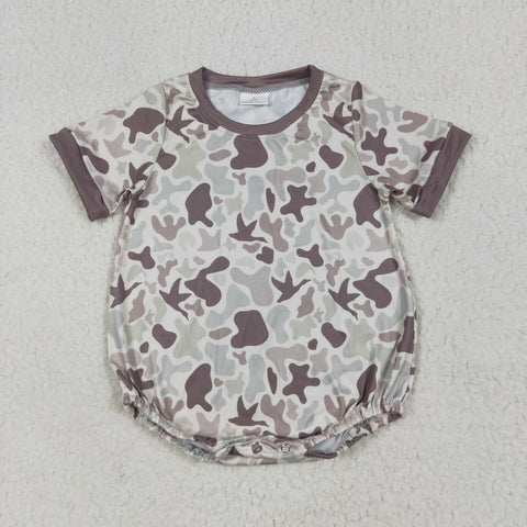 SR3141 Hunting Mallard Ducks Camo Baby Boys Romper