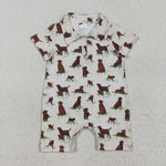 SR3174 Dog Polo Baby Boys Romper