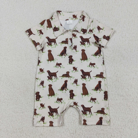 SR3174 Dog Polo Baby Boys Romper