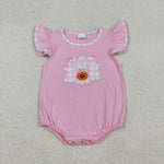 Embroidery Halloween Ghost Pumpkin Kids Sibling Matching Clothes