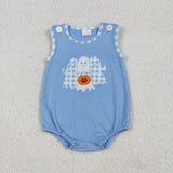 Embroidery Halloween Ghost Pumpkin Kids Sibling Matching Clothes