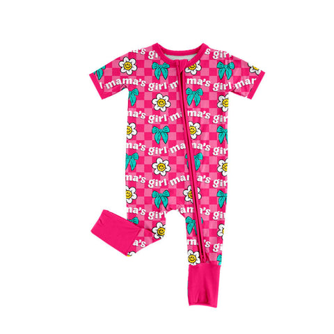 Preorder 10.08 MOQ 5 pcs SR3227 Mama's girl Bows Baby Sleepers Romper
