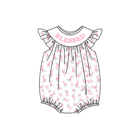 Preorder 10.21 MOQ 5 pcs SR3260 Blessed Flower Girls Romper