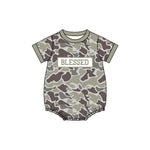 Preorder 10.21 MOQ 5 pcs SR3263 Blessed Camo Baby Boys Romper