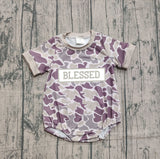 Preorder Samples SR3263 Embroidery Blessed Camo Baby Boys Romper