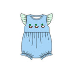Preorder 10.23 MOQ 5 pcs SR3266 Mallard Ducks Sky Blue Baby Girls Romper