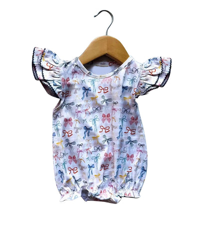 Preorder 10.28 MOQ 5 pcs SR3284 Colorful Coquette Bows Baby Girls Romper