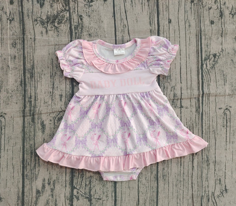 Preorder Samples SR3291 Baby Doll Flower Bows Baby Bubble Romper
