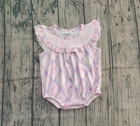 Preorder Samples SR3292 Baby Doll Flower Bows Baby Bubble Romper