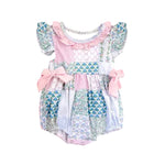 Preorder Samples SR3293 Flower Floral Pink Baby Girls Romper