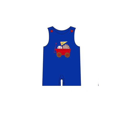 10.10 Pre-order SR3304  baby boys baseball blue romper