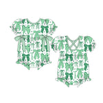 10.10 Pre-order SR3305  baby girls bow romper
