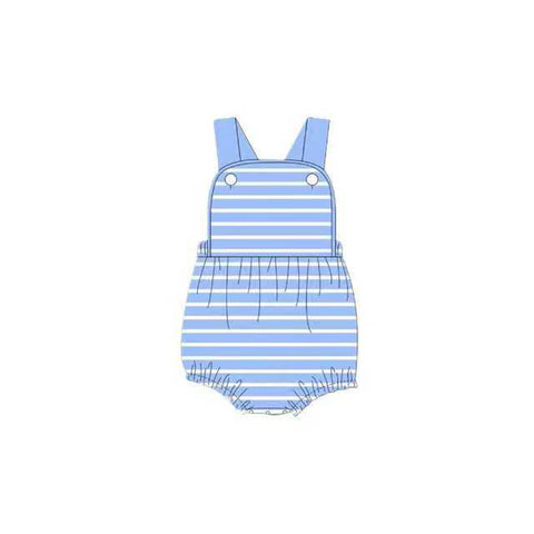 Preorder 11.01 MOQ 5 pcs SR3308 Blue Stripe Baby Bubble Romper