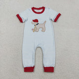 Embroidery Baseball Dog Kids Matching Clothes