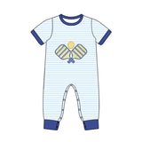 Preorder Samples SR3331 Embroidery Game Day Ball Sports Baby Boys Romper