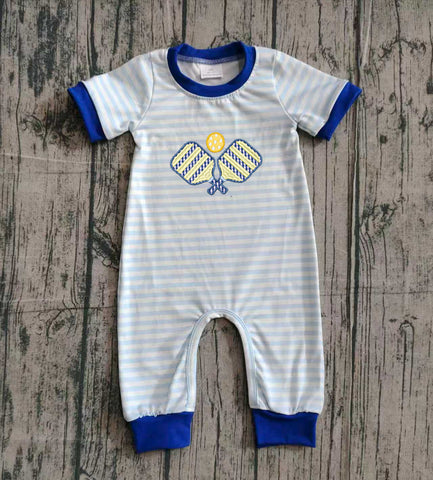 Preorder Samples SR3331 Embroidery Game Day Ball Sports Baby Boys Romper