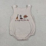 SR3335 Western Cowboy Baby Boys Romper