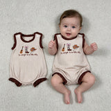 SR3336 Western Cowboy Baby Girls Romper