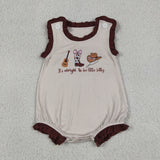 SR3336 Western Cowboy Baby Girls Romper