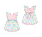 Preorder 11.21 MOQ 5 pcs Leopard Colorful Shorts Girl's Jumpsuit