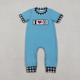 Embroidery I Love Ball Game Day Kids Matching Clothes