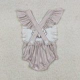 Embroidery Scallop Shells Kids Sibling Matching Clothes