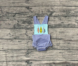 Preorder Samples SR3413 Embroidery Fishing Hook Baby Boys Romper