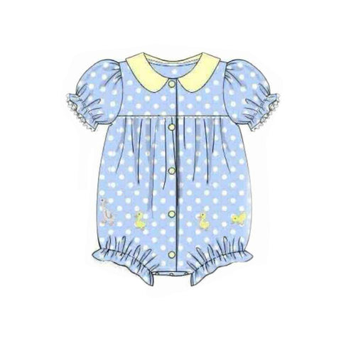 Preorder 11.28 MOQ 5 pcs SR3419 Duck Yellow Cute Baby Girls Romper