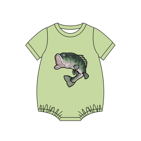 Preorder 11.30 MOQ 5 pcs SR3446 Fishing Baby Boy Bubble Romper