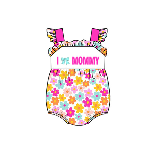 Preorder 11.30 MOQ 5 pcs SR3447 I Love Mommy Flower Baby Girls Romper