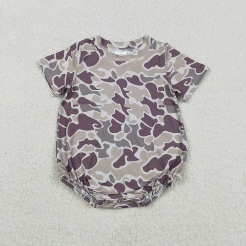 SR3448 Hunting Camo Baby Boys Romper