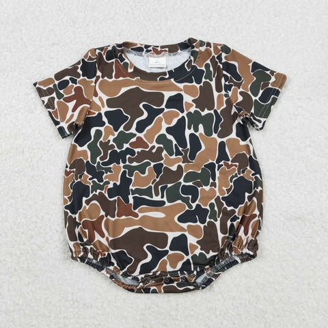 SR3450 Hunting Camo Baby Boys Romper