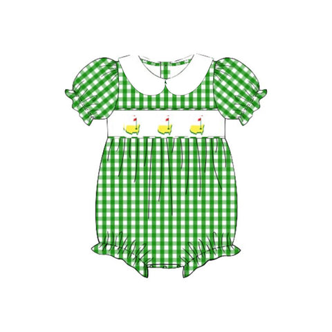 Preorder 12.01 MOQ 5 pcs SR3455 Golf Green Baby Girls Romper