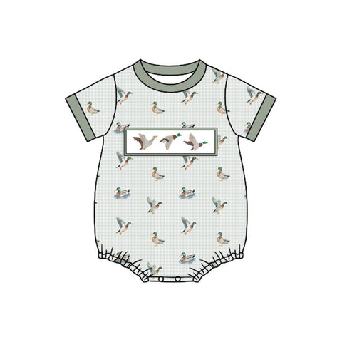 Preorder 12.01 MOQ 5 pcs SR3472 Mallard Ducks Baby Boys Romper